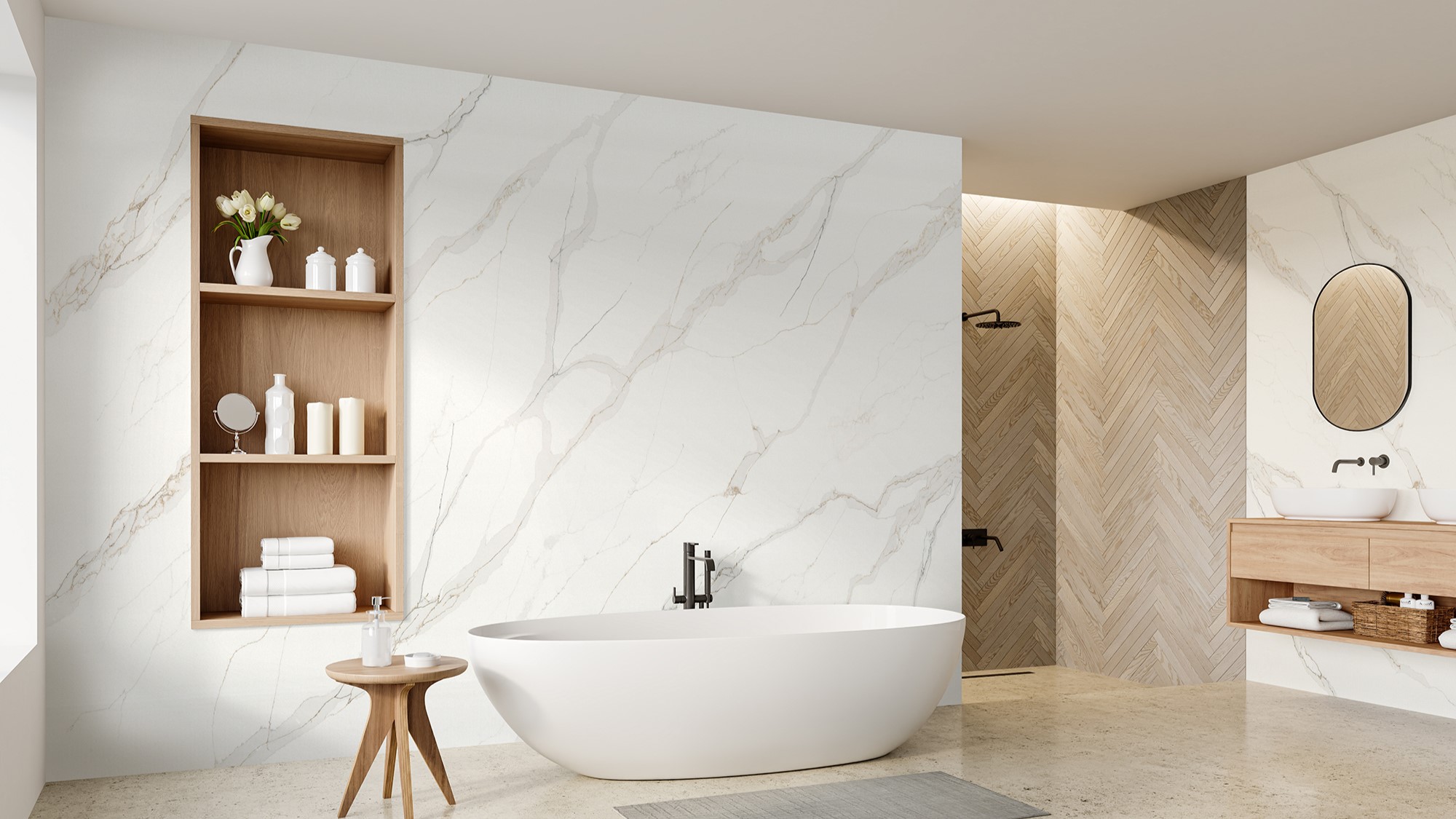 Calacatta Ashford Quartz Calacatta Ashford Quartz - wall application